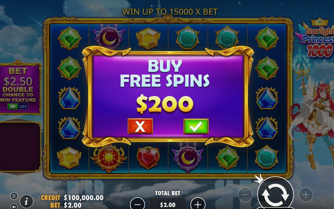 Free Spins counter with Total Multiplier building up