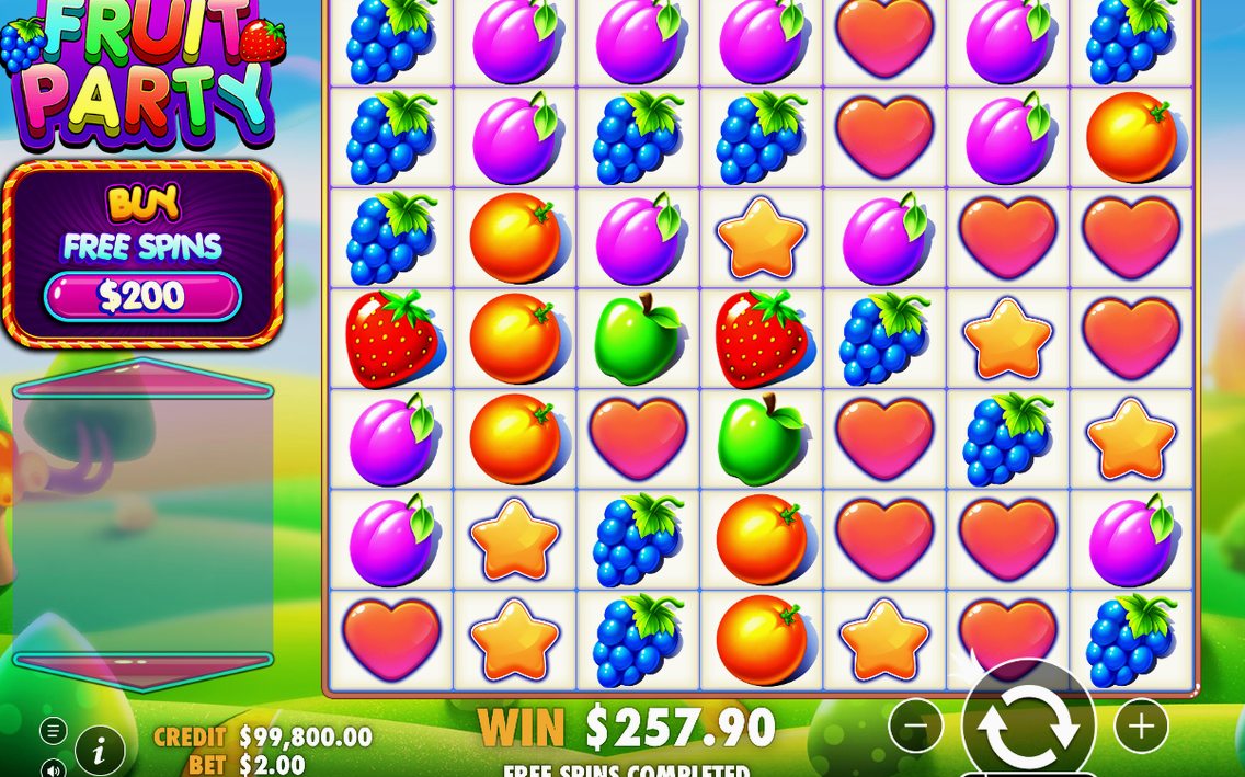 Win screen with the cluster win in A$